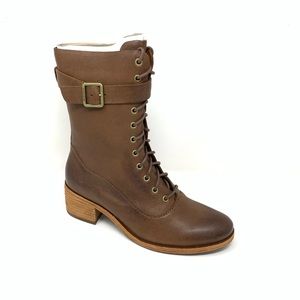 Kork Ease Mona Brown Lace Up Leather Boots NEW